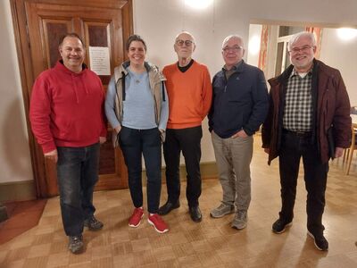 Rüdiger Kanzler, Sandra Gritsch, Rolf Heckmann, Harald Schulz und Thomas Scholz