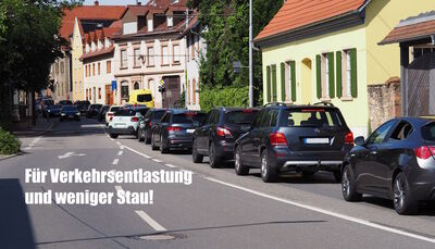 Stausituation in Großsachsen